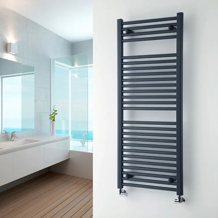 Radiator baie portprosop (calorifer) din otel, 23 element, 50 x 120 cm, curbat, gri antracit ThermaLux SUN-D13