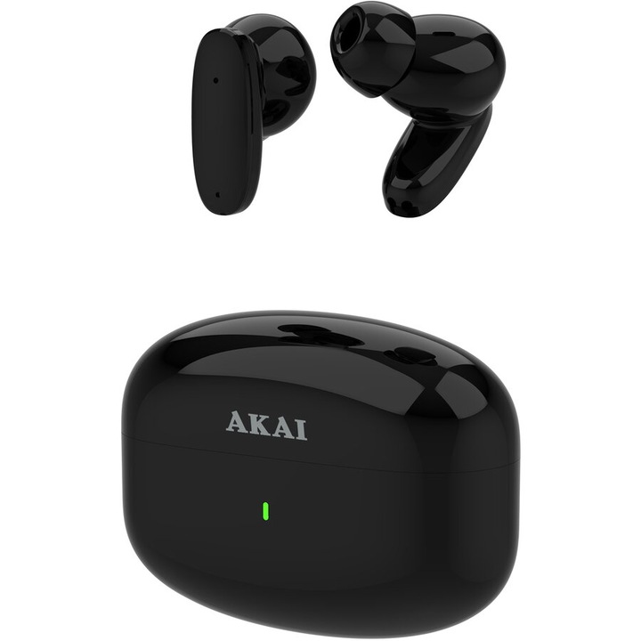 Bluetooth слушалки Akai Earbuds, BTE-J400ENC, ENC, черни