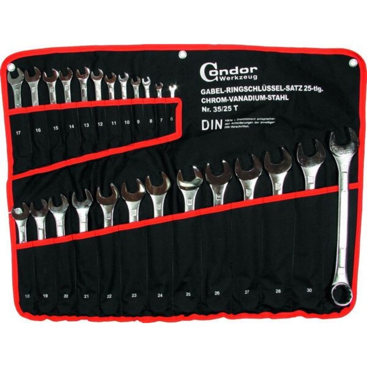 Condor 6-32 mm-es villáskulcskészlet, 25 darab