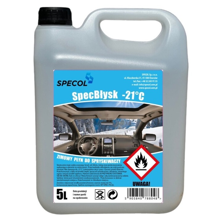 Lichid de parbriz, Specol, -21C, 5L, pe baza de etanol