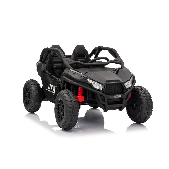 UTV electric pentru 2 copii Kinderauto BJJC306 SPORT, 4x 200W, 24V 10Ah, neagra