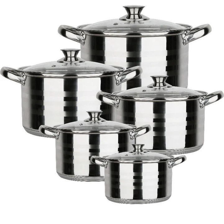 Set oale din Inox 10 piese BL-1424-10 BLAUMANN FOR YOUR HOME
