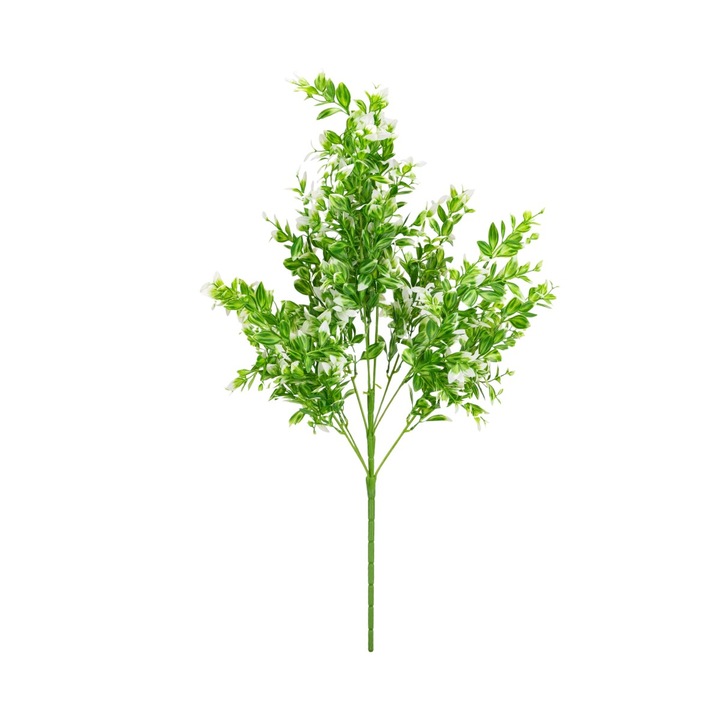 Mesterséges dísznövény, Buxus típusú, Naimeed D6962, 80 cm, Fehér