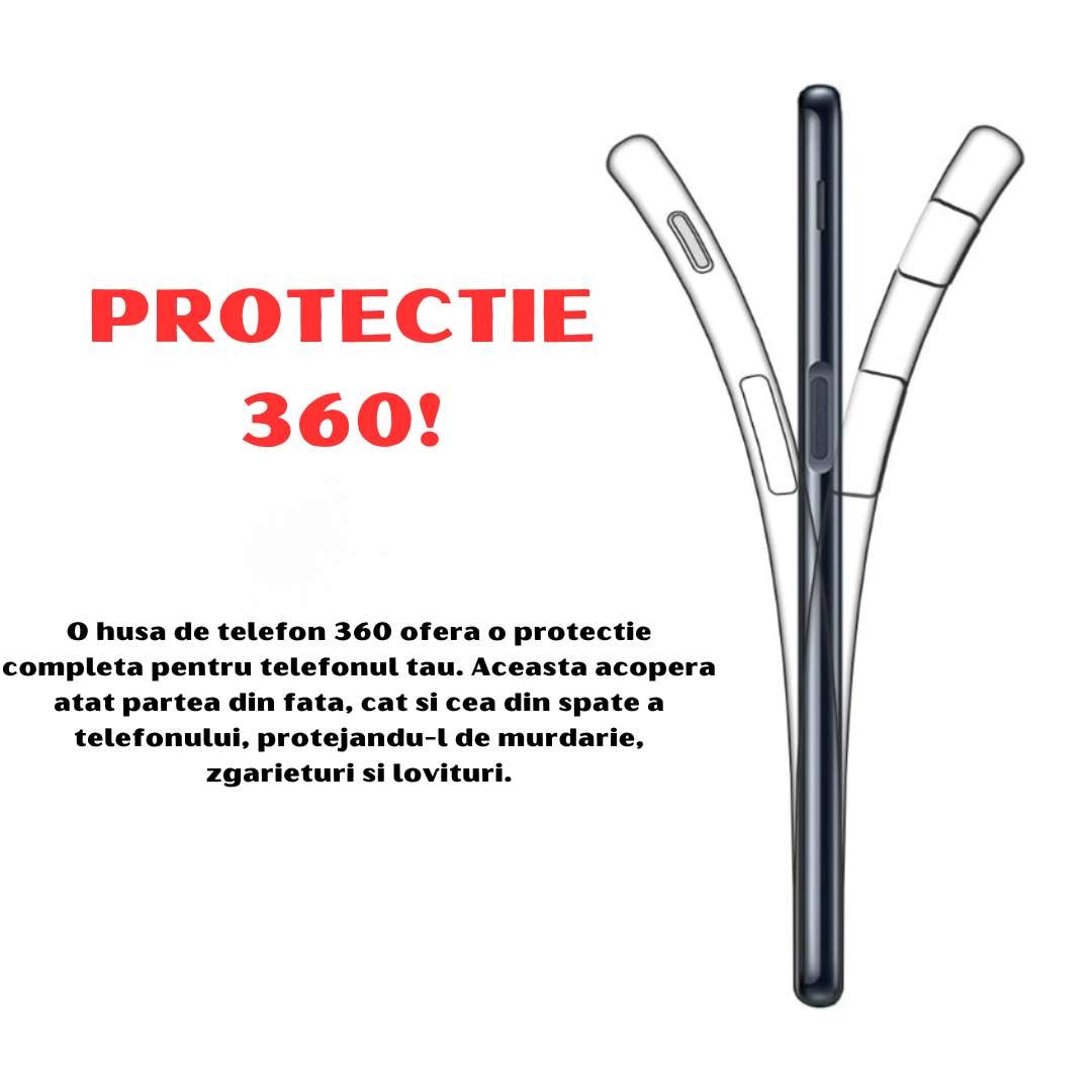 Husa de Protectie 360° GsmX, Compatibila cu Samsung Galaxy S10 Lite, Protectie Totala (Fata-Spate), Silicon Transparent