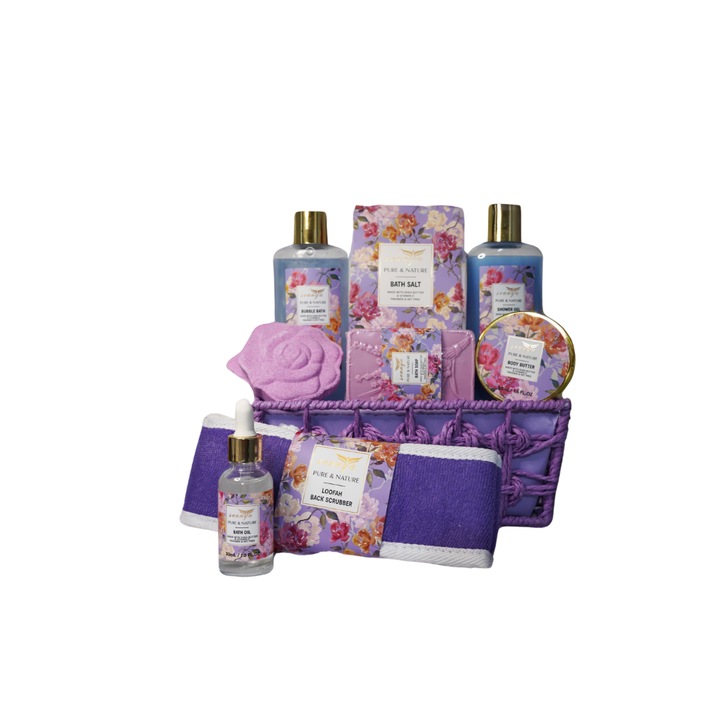 Set de baie, Sennya, Gel de dus, Ulei de Corp, Unt de corp, Loofah, Spuma de baie, Sare de Baie, Sapun de corp