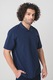 Scotch & Soda, Tricou de bumbac cu aplicatie pe piept, Bleumarin, M