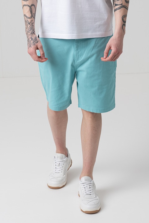 Scotch & Soda, Pantaloni scurti chino cu buzunare oblice, Albastru aquamarin, 31