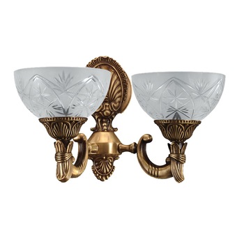 Aplica BUSSY LIGHTING 3038 2 brate E27 2x60W alama,metal,finisaj bronz-antiq / sticla-cristal Aplica BUSSY LIGHTING 3038 2 brate E27 2x60W alama,metal,finisaj bronz-antiq / sticla-cristal