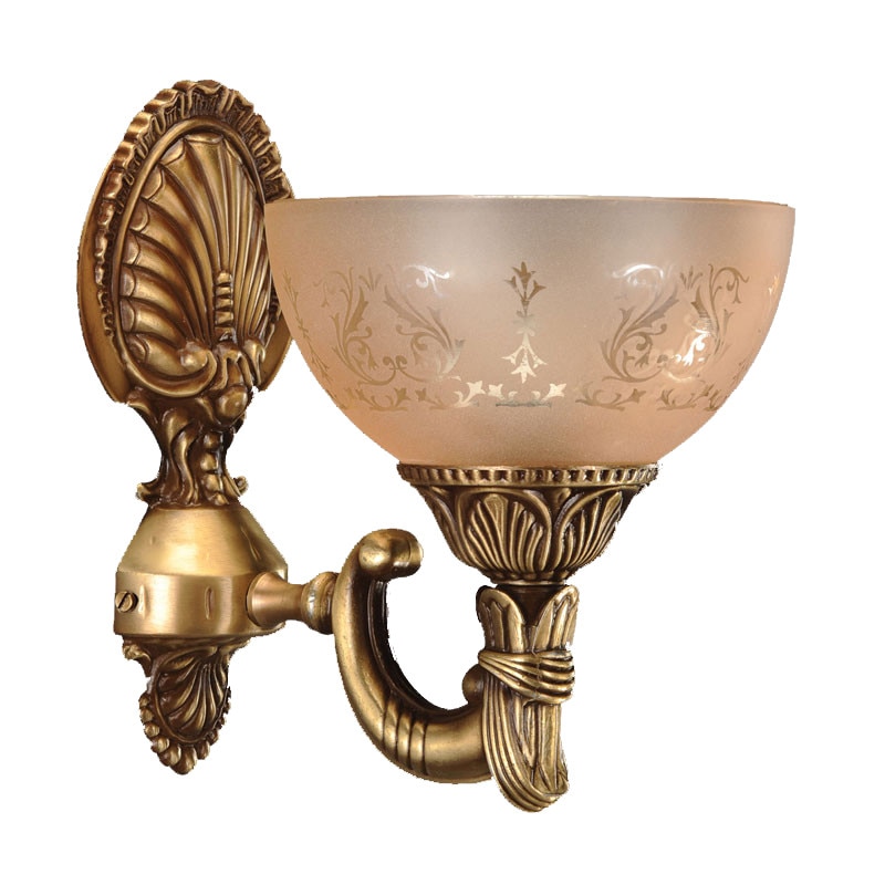 Aplica BUSSY LIGHTING 3040 1 brat E27 1x60W alama,metal ,finisaj bronz-antiq / sticla crem