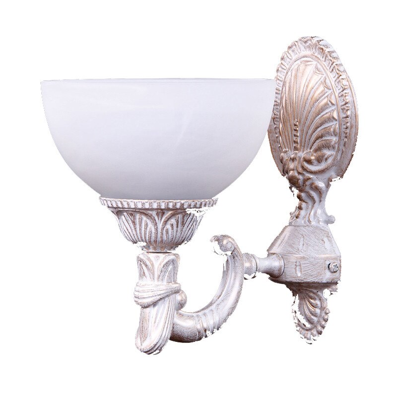 Aplica BUSSY LIGHTING 3075 1 brat E27 1x60W finisaj Alb patinata/ sticla alb