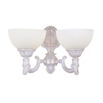 Aplica BUSSY LIGHTING 3075 2 brate E27 2x60W finisaj Alb patinata / sticla ananas Aplica BUSSY LIGHTING 3075 2 brate E27 2x60W finisaj Alb patinata / sticla ananas