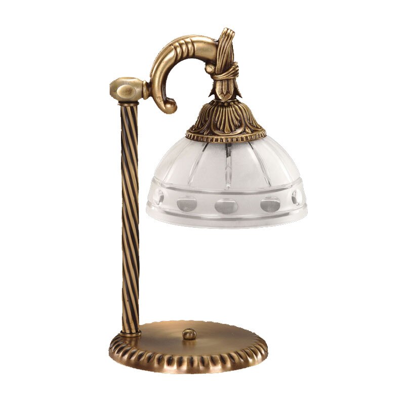 Veioza BUSSY LIGHTING 3039 1 brat E27 1x60W metal,alama,finisaj bronz-antiq / sticla-cristal