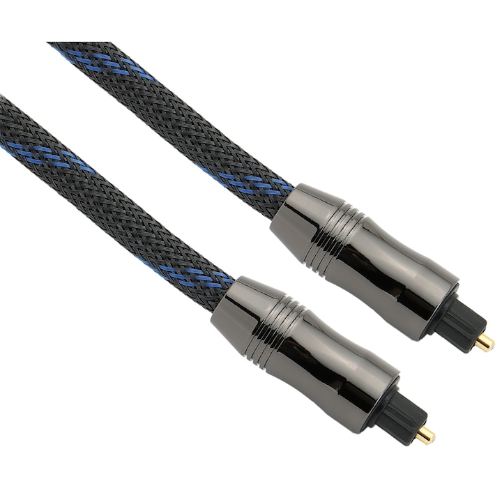 Cablu A+ optic, COK3, tata-tata, aurit, 3 m, negru