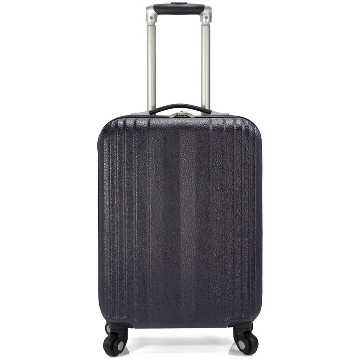 Troler ABS 4 Roti Duble Benzi BZ 4873 - 76 cm Negru