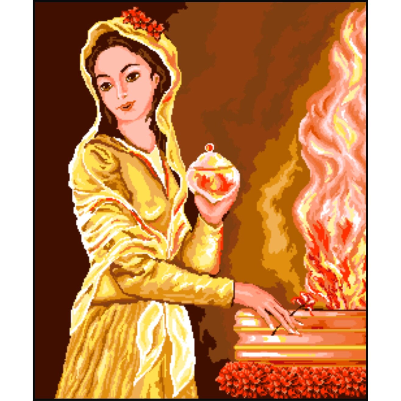 Vestala - kit goblen cu diagrama color