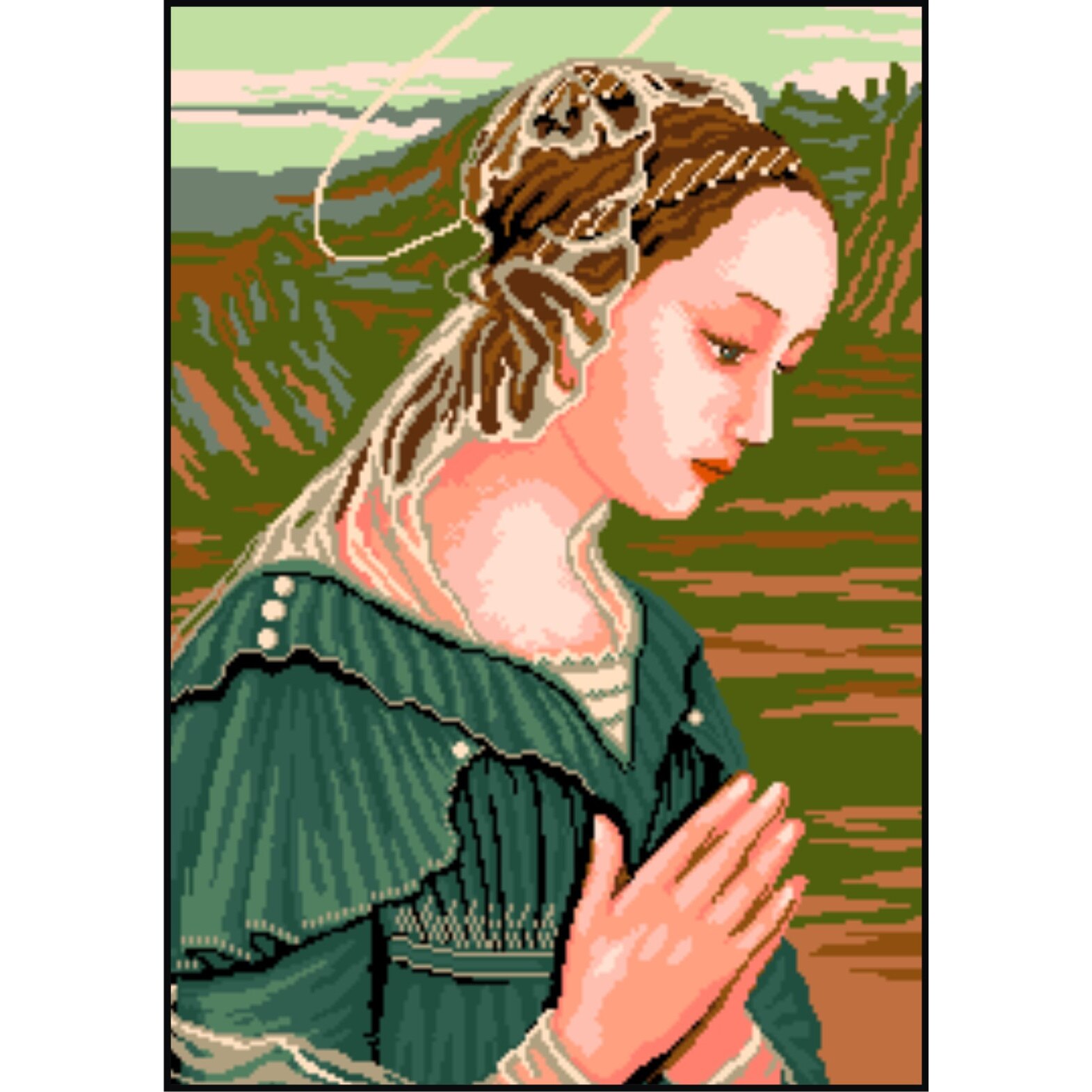 Madona - kit goblen cu panza imprimata