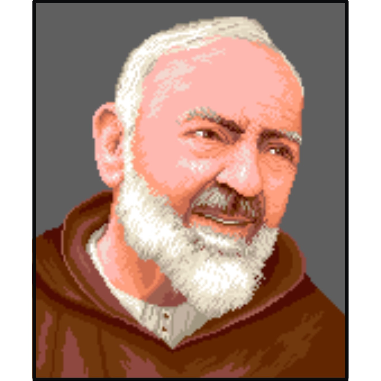 Padre Pio - kit goblen cu panza imprimata