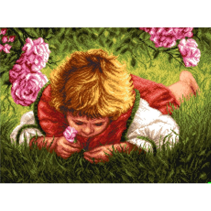 Surasul copilariei - kit goblen cu panza imprimata