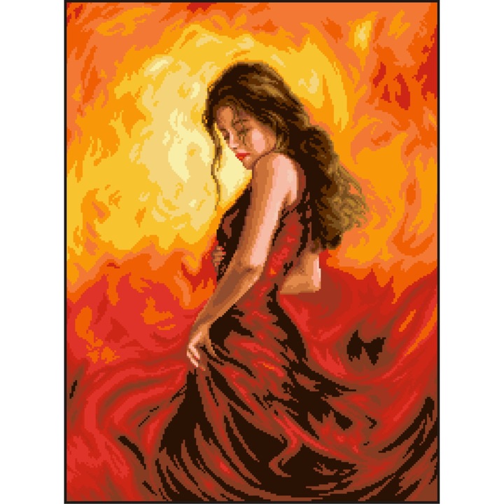 Electra - kit goblen cu diagrama color