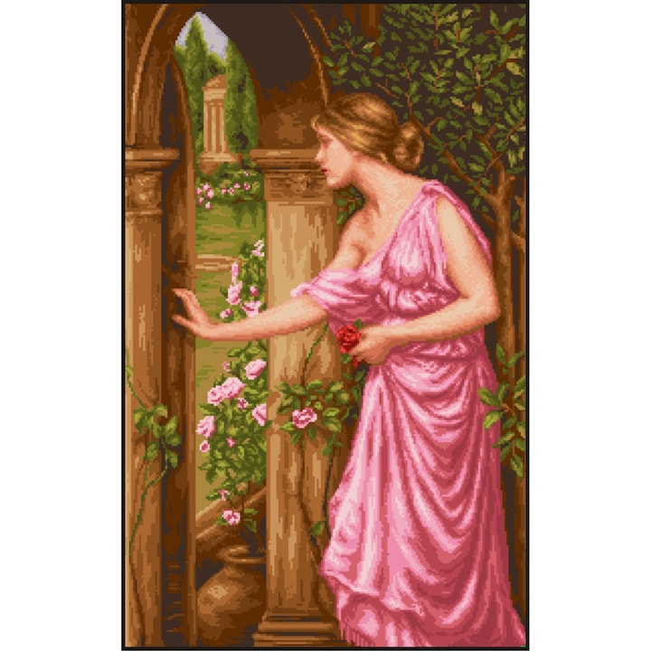 Poarta tainica - kit goblen cu diagrama alb-negru