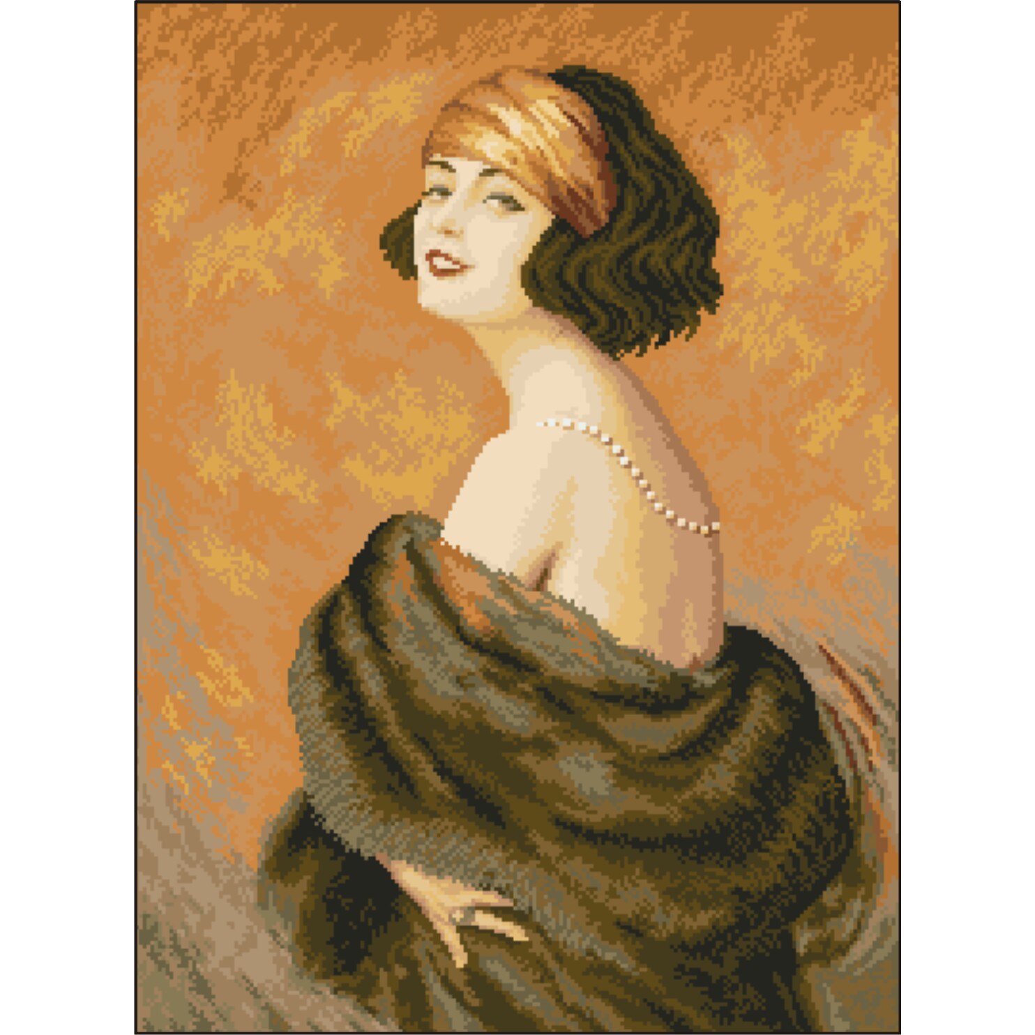 Paula Negri - kit goblen cu panza imprimata