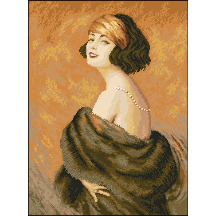 Paula Negri - kit goblen cu panza imprimata