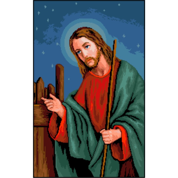 Bate si ti se va deschide! - kit goblen cu diagrama alb-negru