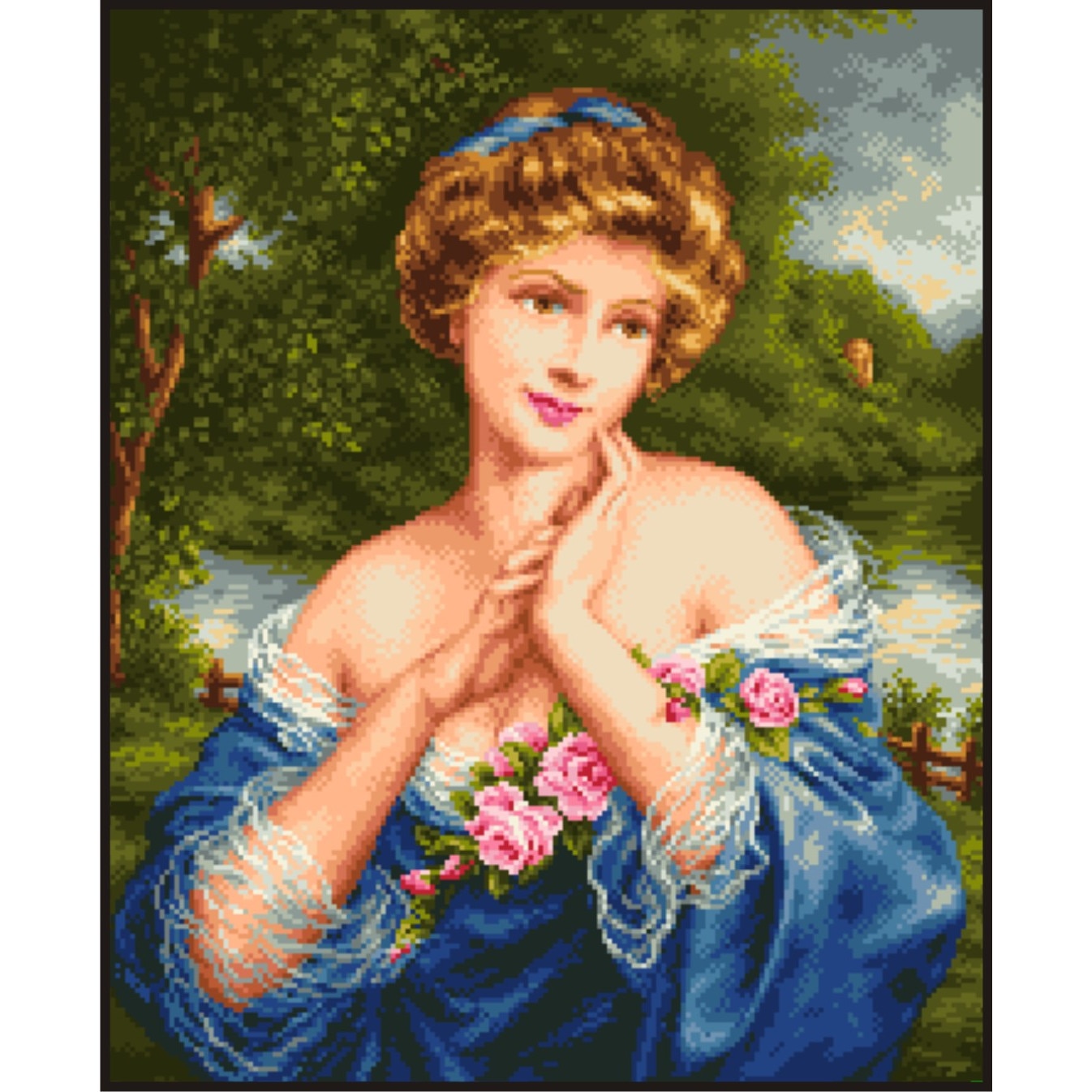 Nimfa rozelor - kit goblen cu diagrama color