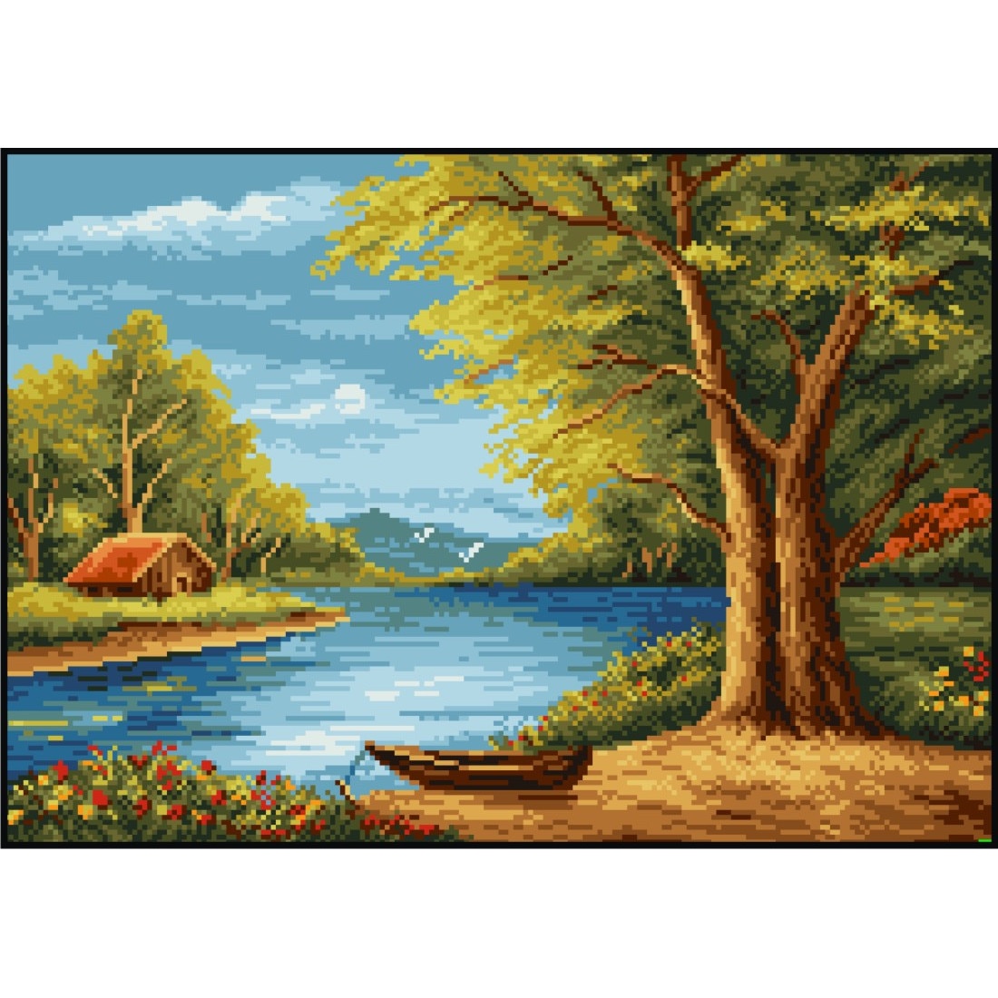 Vara nostalgica - kit goblen cu panza imprimata