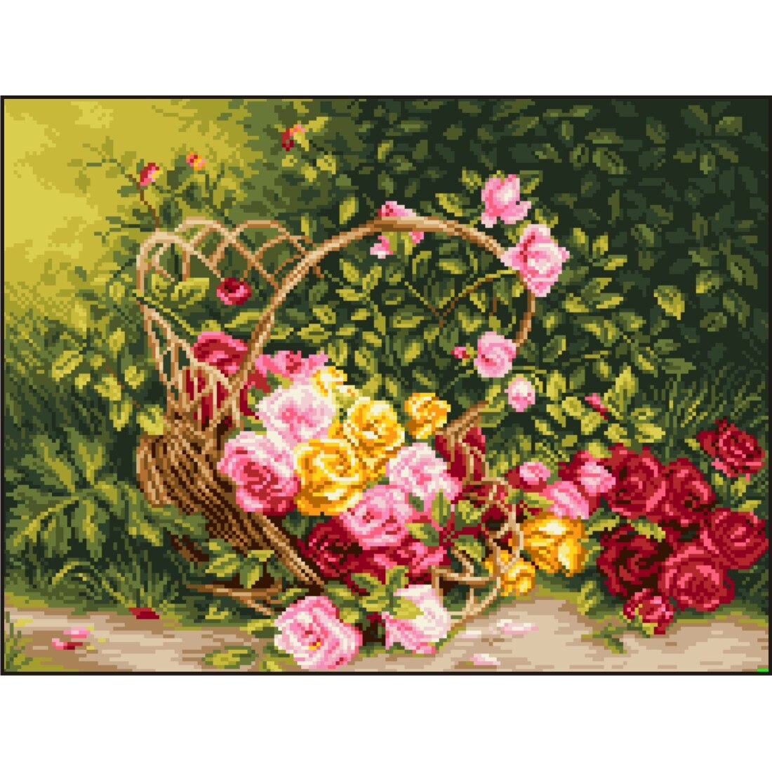 Risipa rozelor - kit goblen cu panza imprimata