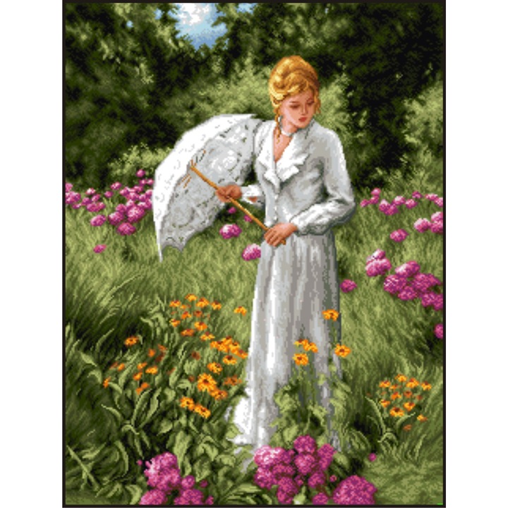 Adiere de vara - kit goblen cu panza imprimata