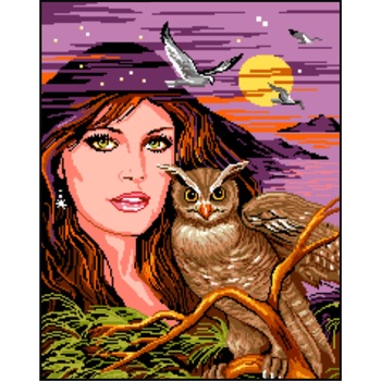 Viziune - kit goblen cu panza imprimata Viziune - kit goblen cu panza imprimata