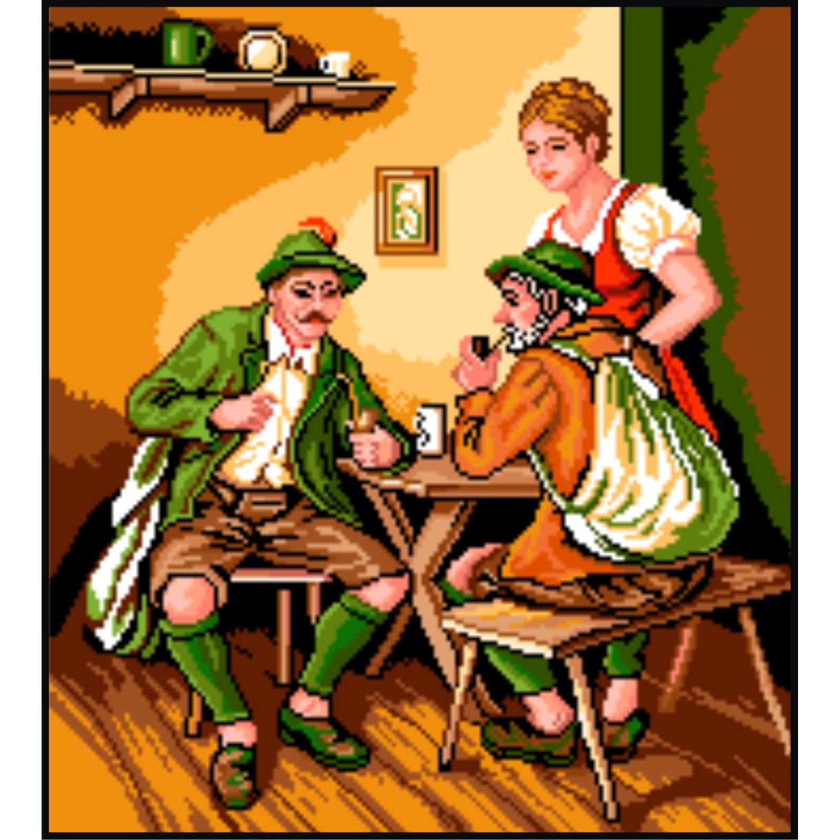 Hangita - kit goblen cu diagrama alb-negru