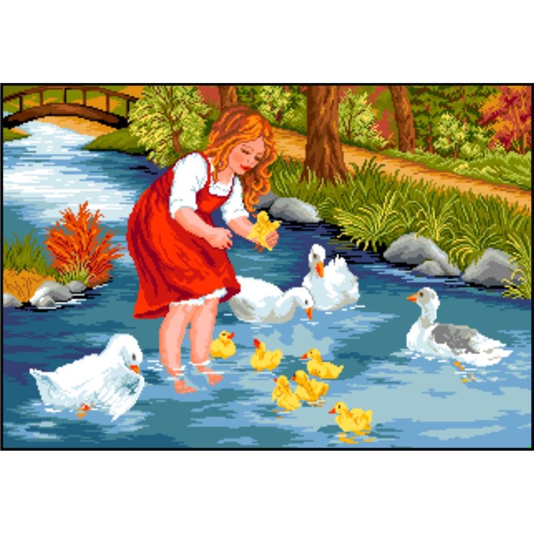 Bianca - kit goblen cu panza imprimata