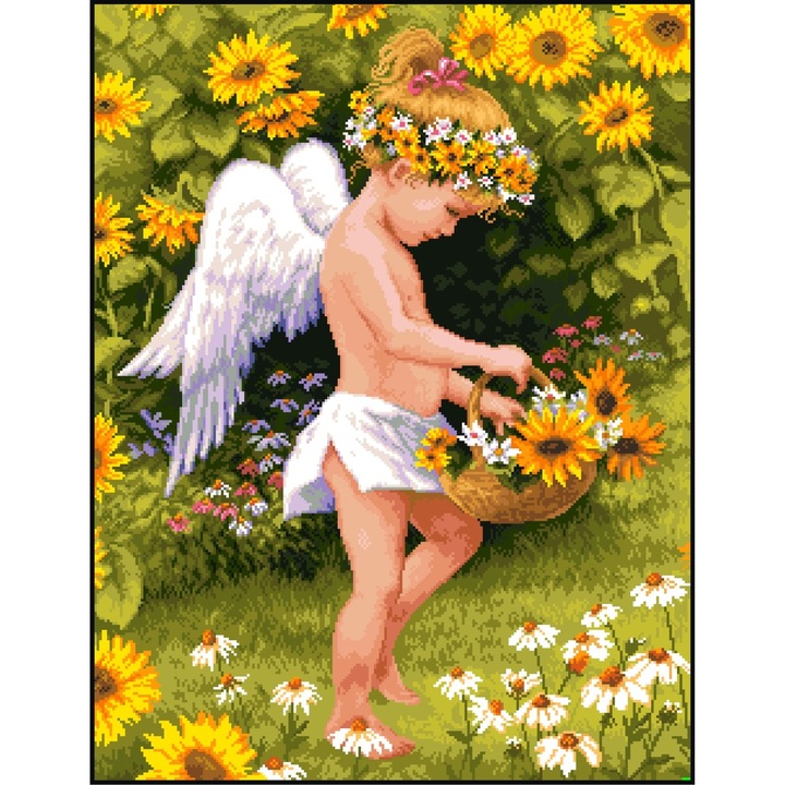 Ingerul soarelui - kit goblen cu diagrama color