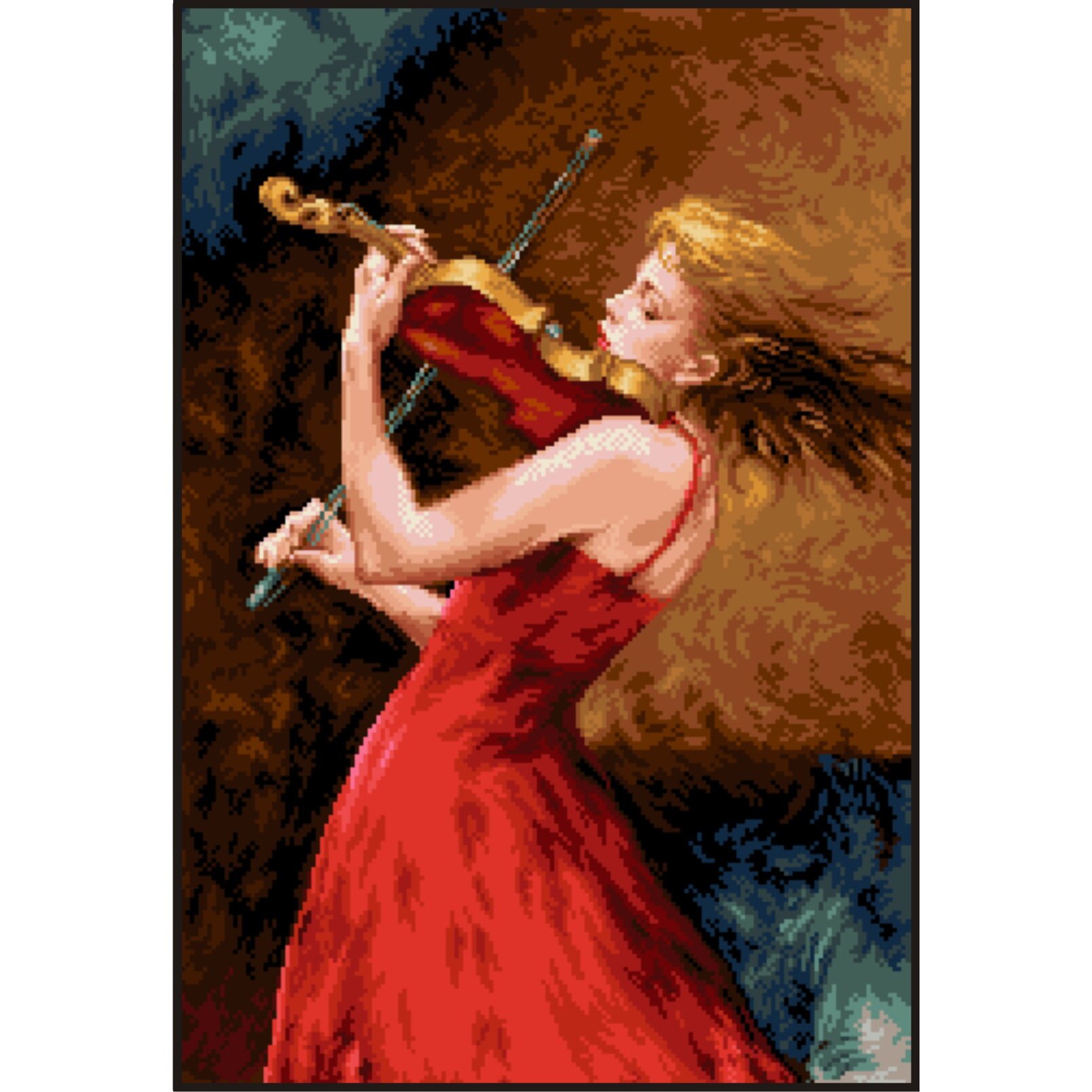 Ritm de flamenco - kit goblen cu diagrama color