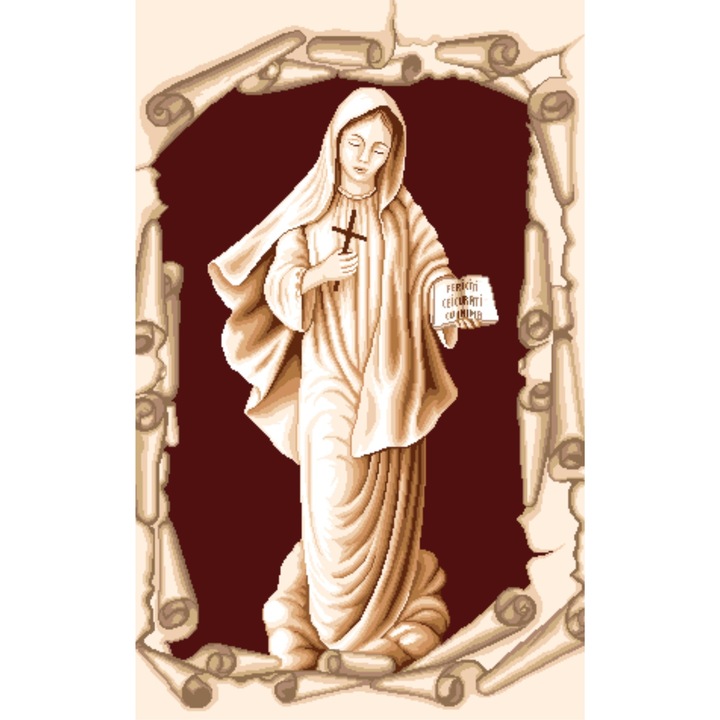 Tie, Doamne! - kit goblen cu diagrama alb-negru