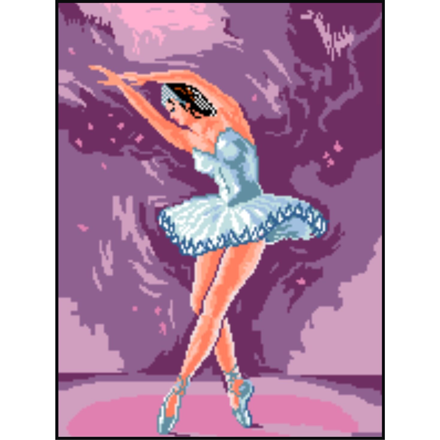 Micuta lebada - kit goblen cu panza imprimata