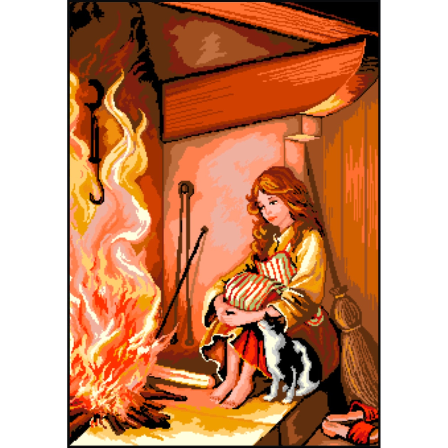 Cenusareasa - kit goblen cu panza imprimata