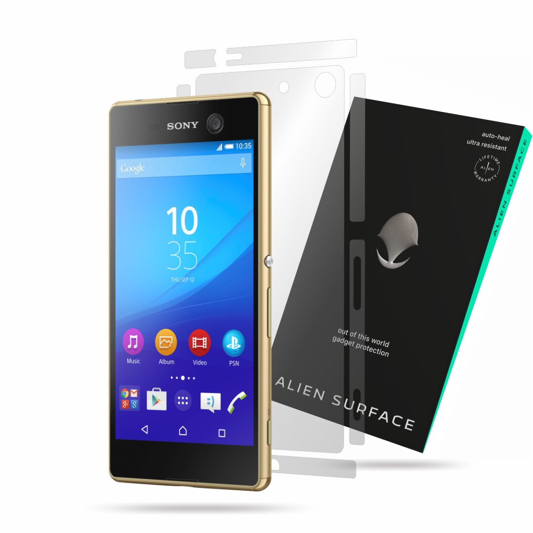 Folie Alien Surface, Sony Xperia M5, protectie spate, laterale