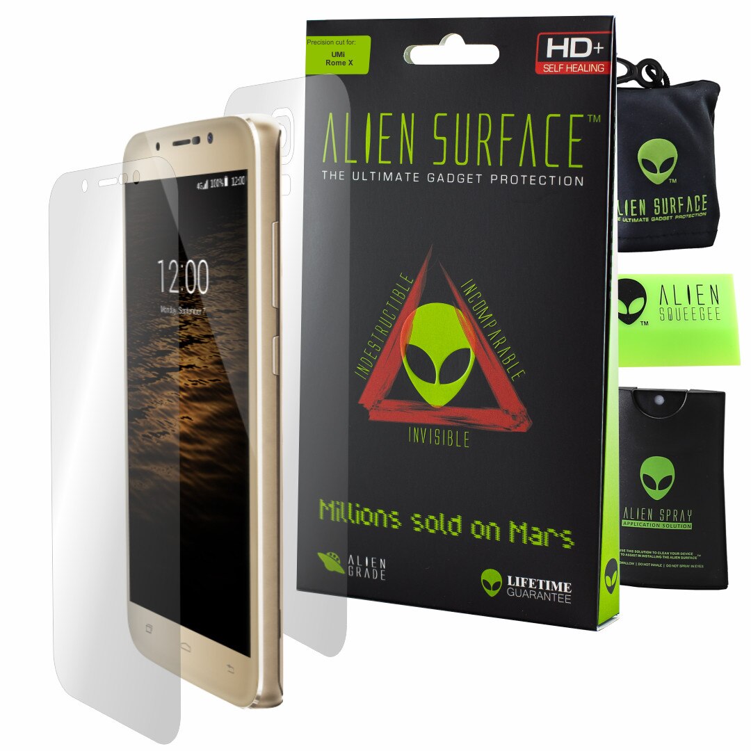 Folie Alien Surface HD, UMI Rome X, protectie ecran, spate + Alien Fiber Cadou
