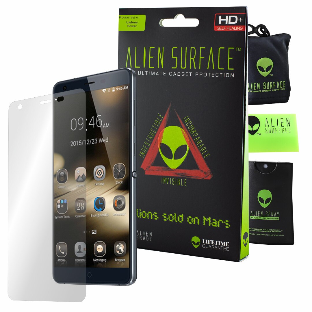 Folie Alien Surface HD, Ulefone Power, protectie ecran + Alien Fiber cadou