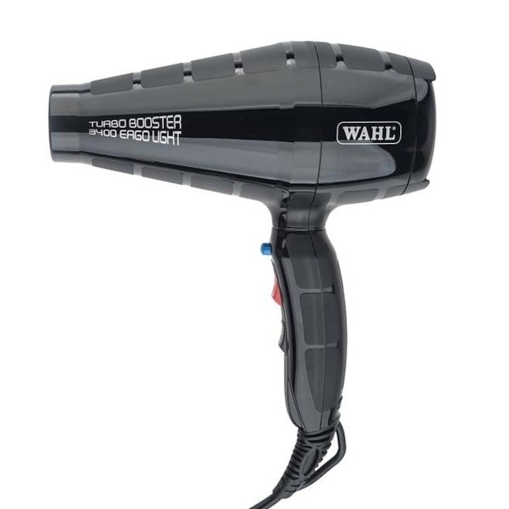Uscator de par Wahl Turbo Bosster, cu 2 viteze si 3 trepte de incalzire, 530 g, 2400 W