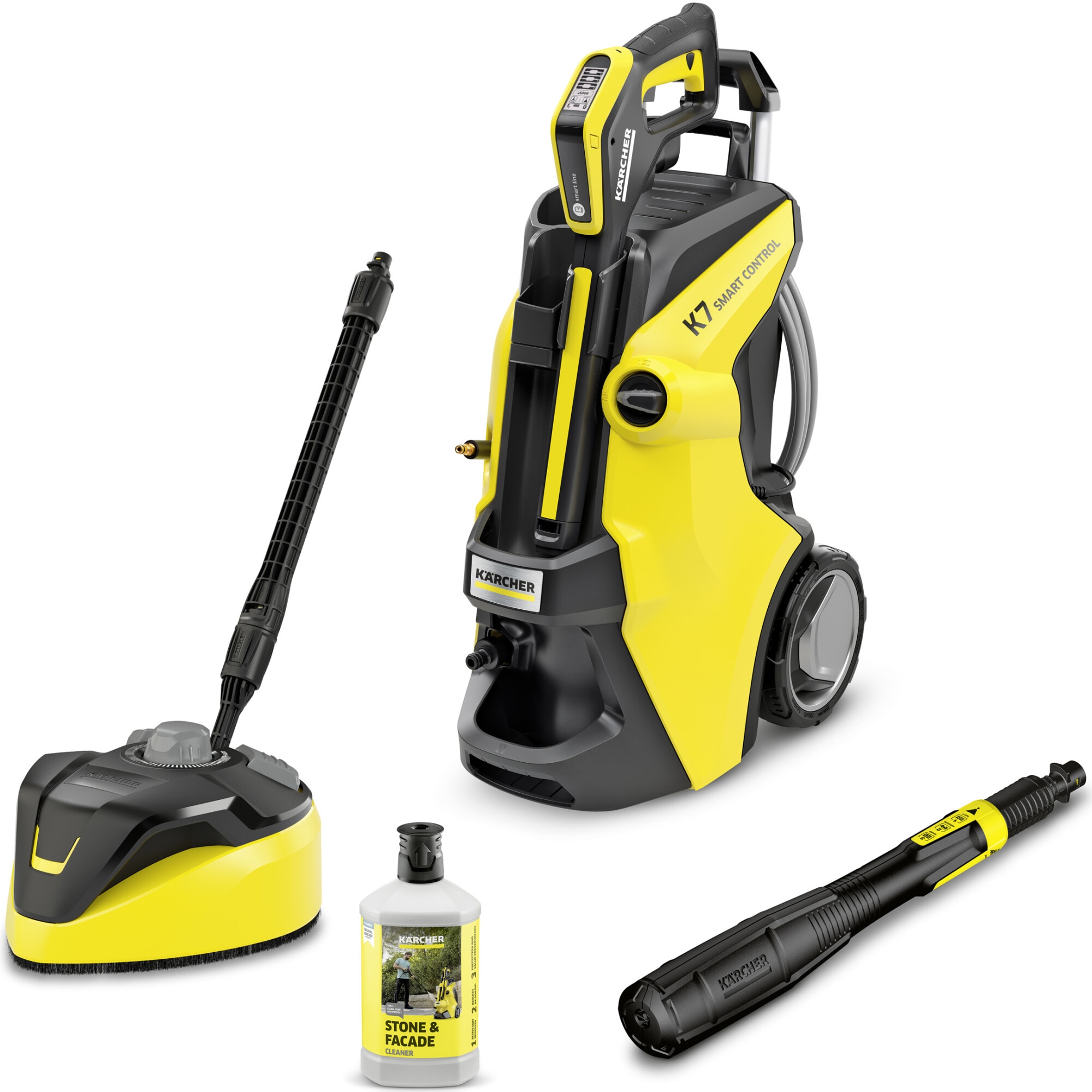 Aparat de spalat cu presiune Karcher K7 Smart Control Home Flex, putere 3000 W, motor racit cu apa, 180 bar presiune maxima, 600 l/h debit maxim, furtun de presiune Premium Flex 10