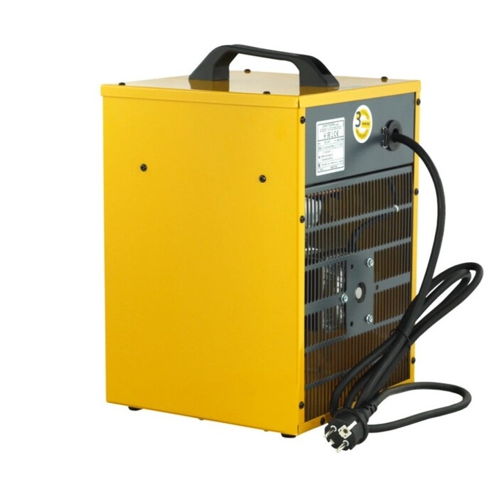 Aeroterma electrica Master B 3,3 kW, galben, 44x27x28cm, pentru interior/exterior, recomandata pentru incaperi pana la 50 m²