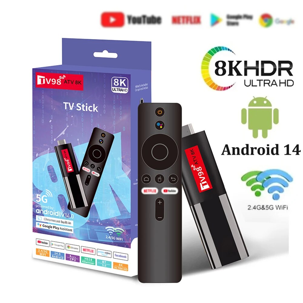 Media player, 4K, android 14, wifi dual, bluetooth 5, 2+16gb, negru ...