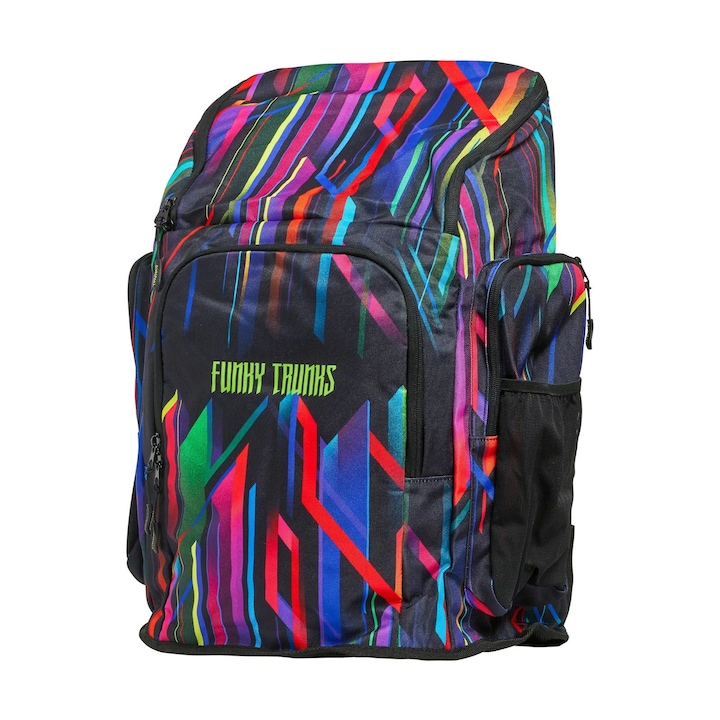Rucsac Funkita Baby Beamer 40L, albastru, pentru inot, cu compartiment pentru laptop si buzunar pentru ochelari de inot