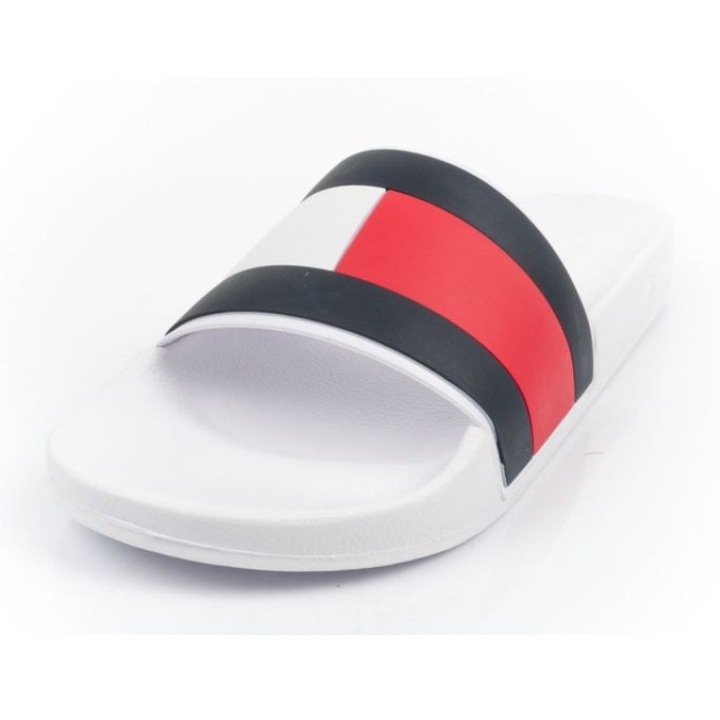 Slapi Tommy Hilfiger Rubber Th Flag Pool FM0FM04236, Alb, 41