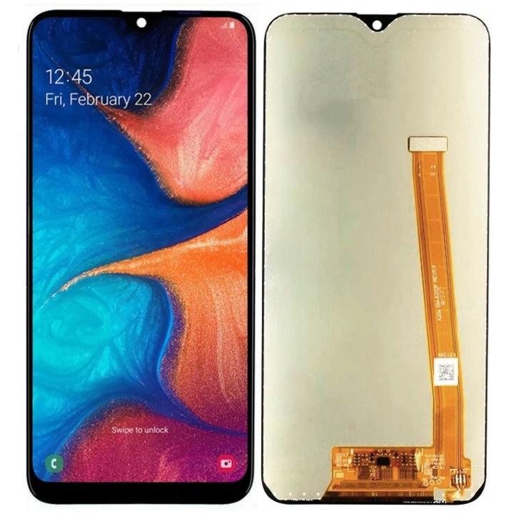 Display original Samsung Galaxy A04s, reconditionat, negru, 6,5", IPS