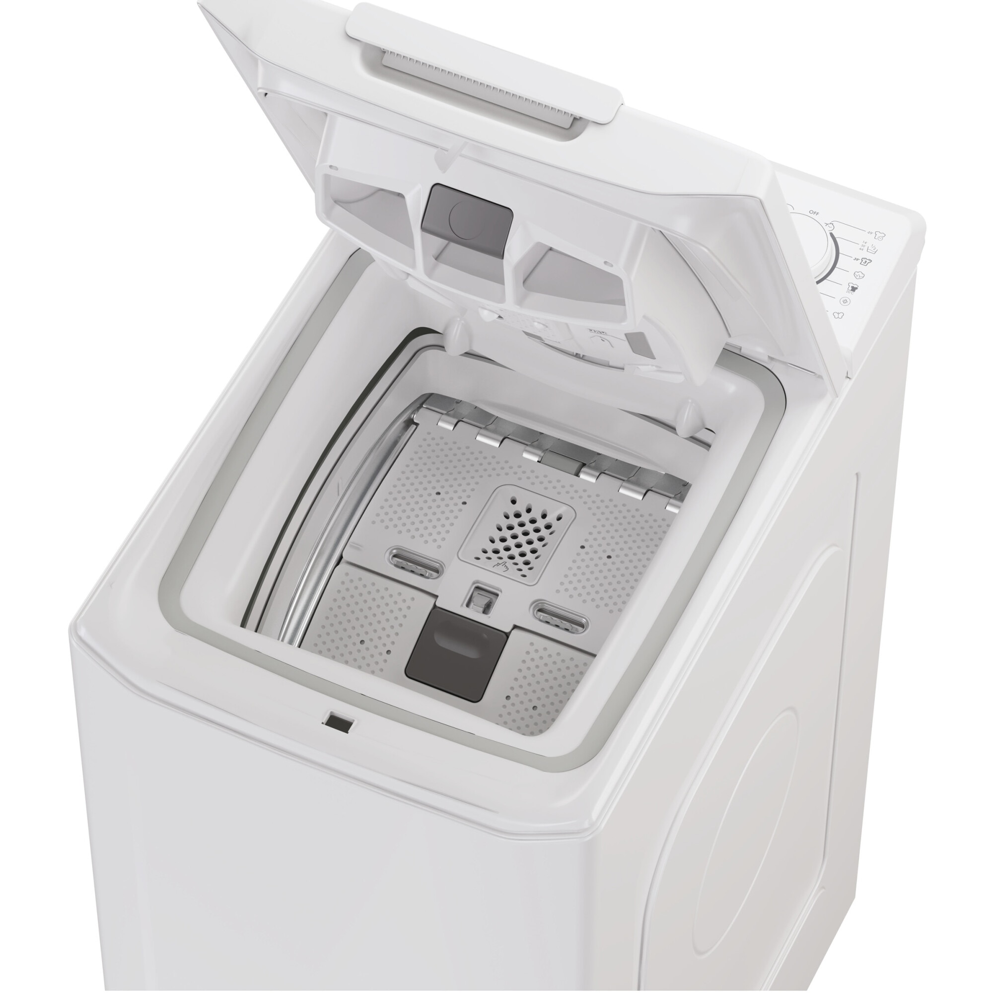 Masina de spalat rufe cu incarcare verticala Candy TCA273D3-S, 7 kg, 1200 RPM, Display 3D,Wifi,Mix Power Systems, Gentle touch opening, Clasa C, Alb